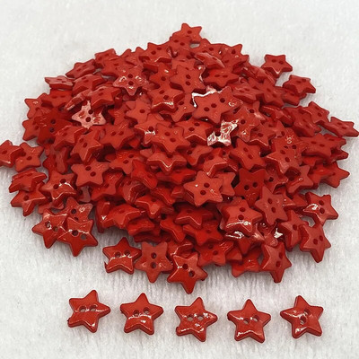 Noi culori 12mm-15mm-20mm Steaua cu cinci colțuri cu nasturi cu doi ochi Nasturi de cusut din rășină Scrapbooking DIY multicolor
