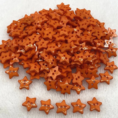 Noi culori 12mm-15mm-20mm Steaua cu cinci colțuri cu nasturi cu doi ochi Nasturi de cusut din rășină Scrapbooking DIY multicolor