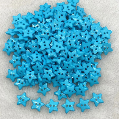 Noi culori 12mm-15mm-20mm Steaua cu cinci colțuri cu nasturi cu doi ochi Nasturi de cusut din rășină Scrapbooking DIY multicolor