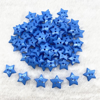 Noi culori 12mm-15mm-20mm Steaua cu cinci colțuri cu nasturi cu doi ochi Nasturi de cusut din rășină Scrapbooking DIY multicolor