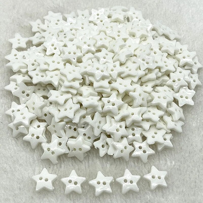 Noi culori 12mm-15mm-20mm Steaua cu cinci colțuri cu nasturi cu doi ochi Nasturi de cusut din rășină Scrapbooking DIY multicolor