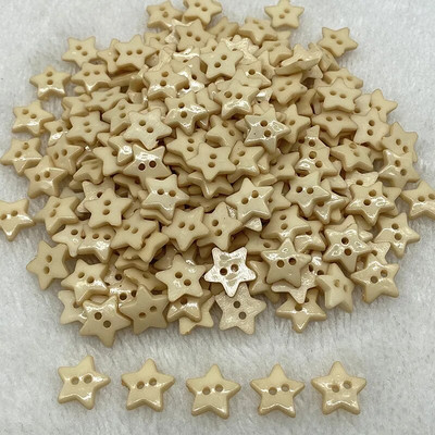 Noi culori 12mm-15mm-20mm Steaua cu cinci colțuri cu nasturi cu doi ochi Nasturi de cusut din rășină Scrapbooking DIY multicolor