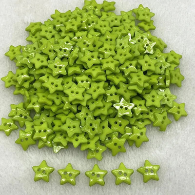 Noi culori 12mm-15mm-20mm Steaua cu cinci colțuri cu nasturi cu doi ochi Nasturi de cusut din rășină Scrapbooking DIY multicolor