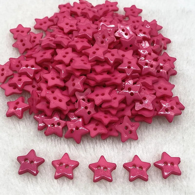 Noi culori 12mm-15mm-20mm Steaua cu cinci colțuri cu nasturi cu doi ochi Nasturi de cusut din rășină Scrapbooking DIY multicolor