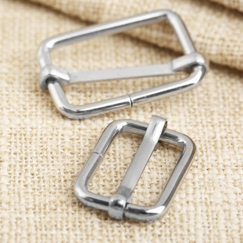 20 kom/lot Metalne četvrtaste prstenaste kopče Remen za podešavanje klizača za torbe Odjevni predmeti Kožni dodaci DIY ručni rad