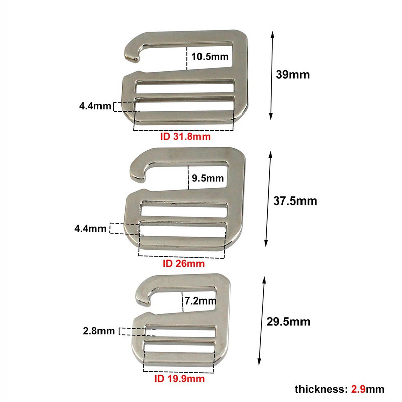 1 tk metallist keskmise keskriba reguleerija pandla moe 6-sõnaline konksulukk nahast käsitöökoti seljakoti õlarihma rihma jaoks
