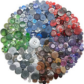 100Pcs 1-3cm Στρογγυλά κουμπιά ρητίνης Mixed Color Button Kids Manual Button Painting 2/4 Holes button for DIY Craft Sewing Accessories