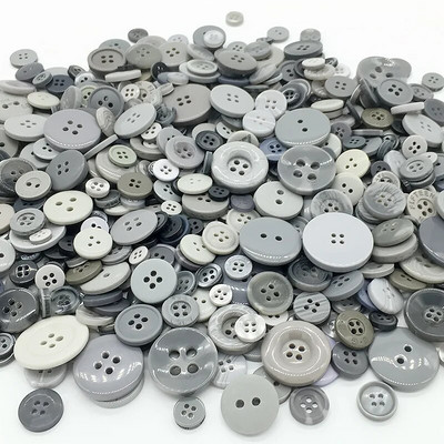 100Pcs 1-3cm Στρογγυλά κουμπιά ρητίνης Mixed Color Button Kids Manual Button Painting 2/4 Holes button for DIY Craft Sewing Accessories