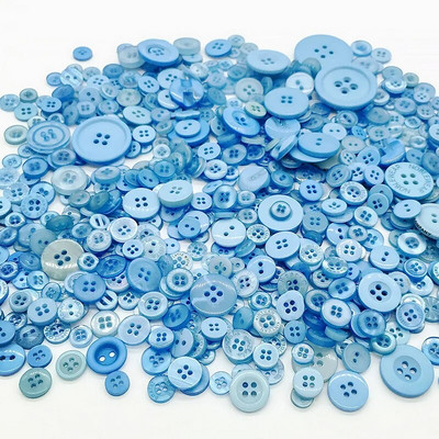 100Pcs 1-3cm Στρογγυλά κουμπιά ρητίνης Mixed Color Button Kids Manual Button Painting 2/4 Holes button for DIY Craft Sewing Accessories