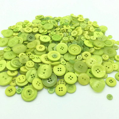 100Pcs 1-3cm Στρογγυλά κουμπιά ρητίνης Mixed Color Button Kids Manual Button Painting 2/4 Holes button for DIY Craft Sewing Accessories