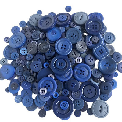 100Pcs 1-3cm Στρογγυλά κουμπιά ρητίνης Mixed Color Button Kids Manual Button Painting 2/4 Holes button for DIY Craft Sewing Accessories