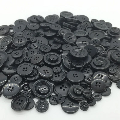 100Pcs 1-3cm Στρογγυλά κουμπιά ρητίνης Mixed Color Button Kids Manual Button Painting 2/4 Holes button for DIY Craft Sewing Accessories