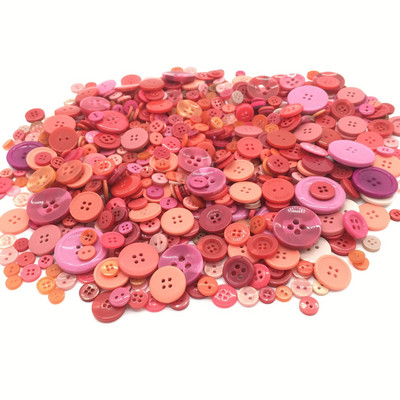 100Pcs 1-3cm Στρογγυλά κουμπιά ρητίνης Mixed Color Button Kids Manual Button Painting 2/4 Holes button for DIY Craft Sewing Accessories