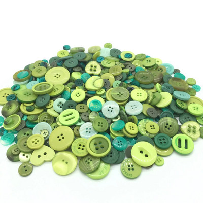 100Pcs 1-3cm Στρογγυλά κουμπιά ρητίνης Mixed Color Button Kids Manual Button Painting 2/4 Holes button for DIY Craft Sewing Accessories