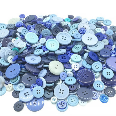 100Pcs 1-3cm Στρογγυλά κουμπιά ρητίνης Mixed Color Button Kids Manual Button Painting 2/4 Holes button for DIY Craft Sewing Accessories