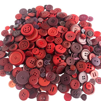 100Pcs 1-3cm Στρογγυλά κουμπιά ρητίνης Mixed Color Button Kids Manual Button Painting 2/4 Holes button for DIY Craft Sewing Accessories