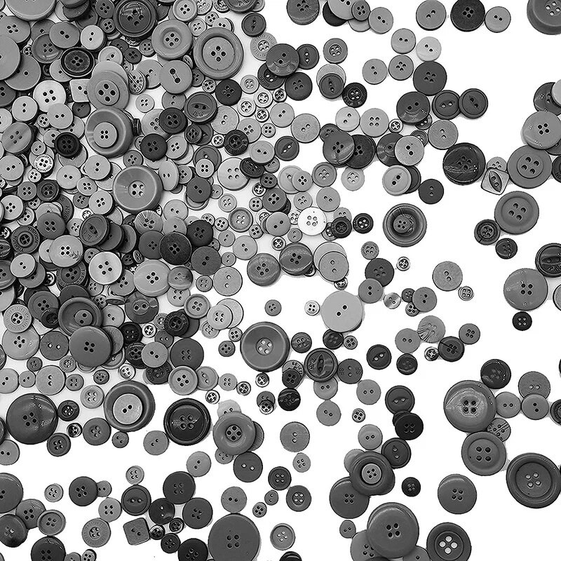 100Pcs 1-3cm Στρογγυλά κουμπιά ρητίνης Mixed Color Button Kids Manual Button Painting 2/4 Holes button for DIY Craft Sewing Accessories