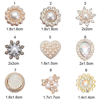 10PCS 14mm копчета със страз във формата на слънчоглед Кристални стъклени камъни Декорация на дрехи Шиене на копчета Аксесоари за облекло