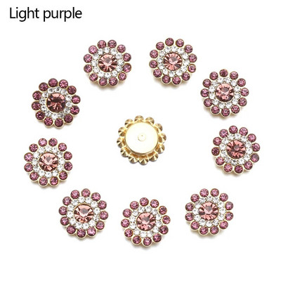 10 vnt 14 mm saulėgrąžų formos kalnų krištolinio akmens sagos krištolinis stiklas, akmuo, drabužiai, dekoracijos, siuvimo sagos, drabužių priedai