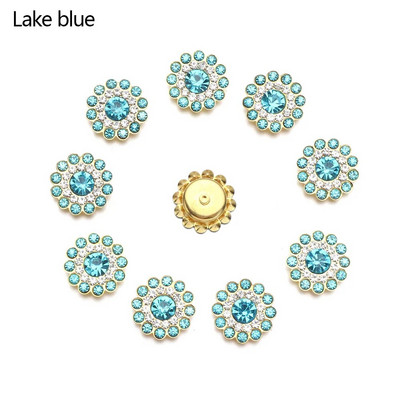 10 vnt 14 mm saulėgrąžų formos kalnų krištolinio akmens sagos krištolinis stiklas, akmuo, drabužiai, dekoracijos, siuvimo sagos, drabužių priedai