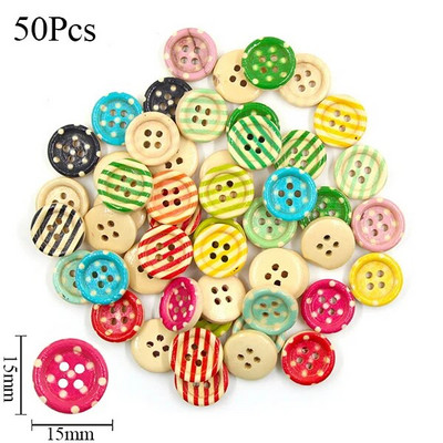 50 tk 15x12mm punane südamenupp lastele 2 auguga dekoratiivsed puidust nööbid riiete jaoks Õmblustarvikud Scrapbooking käsitöö DIY