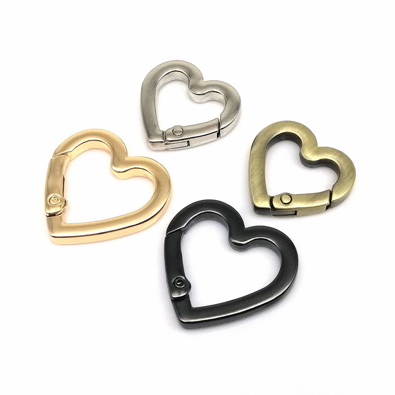 Opružni O prsten u obliku srca Kožna torba koja se može otvoriti Ručna torba Remen Kopča Karabiner Connect Key Lanac za pse Kopča Okidač Kuka