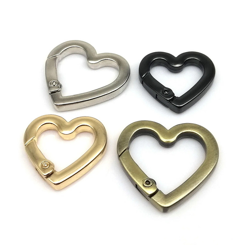 Opružni O prsten u obliku srca Kožna torba koja se može otvoriti Ručna torba Remen Kopča Karabiner Connect Key Lanac za pse Kopča Okidač Kuka