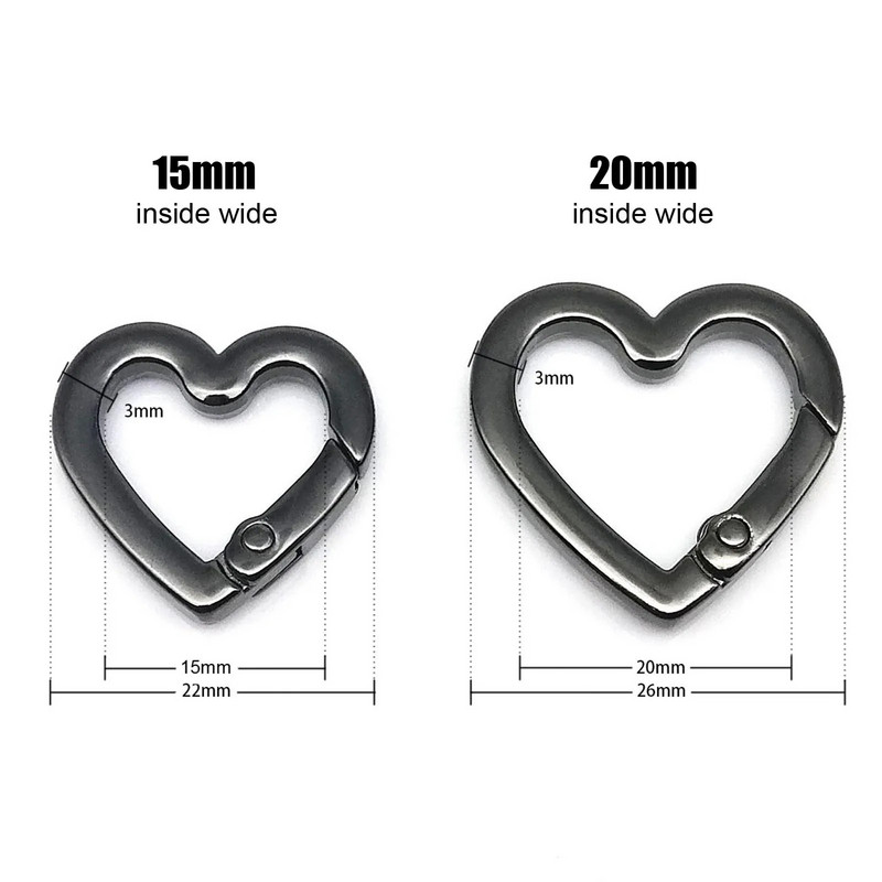 Opružni O prsten u obliku srca Kožna torba koja se može otvoriti Ručna torba Remen Kopča Karabiner Connect Key Lanac za pse Kopča Okidač Kuka