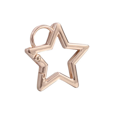 Închizătoare cu arc în formă de stea goală, carabinier din metal, breloc pentru geantă, cârlig cu clemă, lanț pentru câine, conector pentru cataramă, accesorii pentru bijuterii DIY