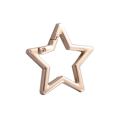 Închizătoare cu arc în formă de stea goală, carabinier din metal, breloc pentru geantă, cârlig cu clemă, lanț pentru câine, conector pentru cataramă, accesorii pentru bijuterii DIY