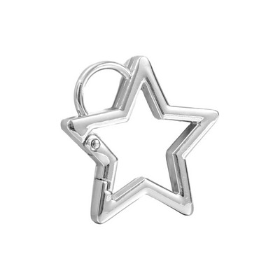 Închizătoare cu arc în formă de stea goală, carabinier din metal, breloc pentru geantă, cârlig cu clemă, lanț pentru câine, conector pentru cataramă, accesorii pentru bijuterii DIY