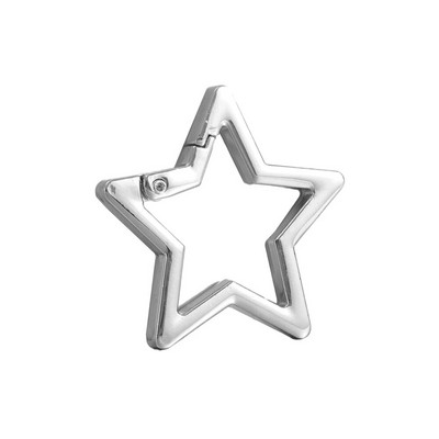 Închizătoare cu arc în formă de stea goală, carabinier din metal, breloc pentru geantă, cârlig cu clemă, lanț pentru câine, conector pentru cataramă, accesorii pentru bijuterii DIY