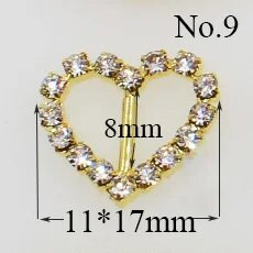 Visoka kvaliteta! 10kom Pozivnica sa zlatnim dijamantom Vrpca klizna kopča za Vrpce Potrepštine za vjenčanje Umotavanje poklona Mašna za kosu Centar