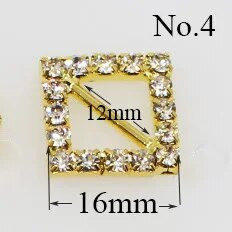 Visoka kvaliteta! 10kom Pozivnica sa zlatnim dijamantom Vrpca klizna kopča za Vrpce Potrepštine za vjenčanje Umotavanje poklona Mašna za kosu Centar