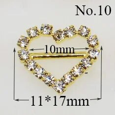 Visoka kvaliteta! 10kom Pozivnica sa zlatnim dijamantom Vrpca klizna kopča za Vrpce Potrepštine za vjenčanje Umotavanje poklona Mašna za kosu Centar