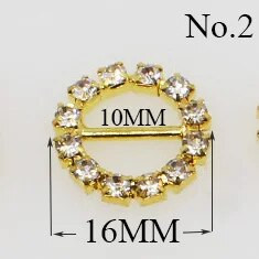 Visoka kvaliteta! 10kom Pozivnica sa zlatnim dijamantom Vrpca klizna kopča za Vrpce Potrepštine za vjenčanje Umotavanje poklona Mašna za kosu Centar