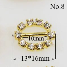 Visoka kvaliteta! 10kom Pozivnica sa zlatnim dijamantom Vrpca klizna kopča za Vrpce Potrepštine za vjenčanje Umotavanje poklona Mašna za kosu Centar