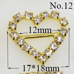 Visoka kvaliteta! 10kom Pozivnica sa zlatnim dijamantom Vrpca klizna kopča za Vrpce Potrepštine za vjenčanje Umotavanje poklona Mašna za kosu Centar