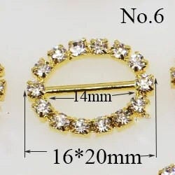 Visoka kvaliteta! 10kom Pozivnica sa zlatnim dijamantom Vrpca klizna kopča za Vrpce Potrepštine za vjenčanje Umotavanje poklona Mašna za kosu Centar