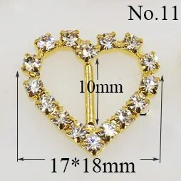 Visoka kvaliteta! 10kom Pozivnica sa zlatnim dijamantom Vrpca klizna kopča za Vrpce Potrepštine za vjenčanje Umotavanje poklona Mašna za kosu Centar