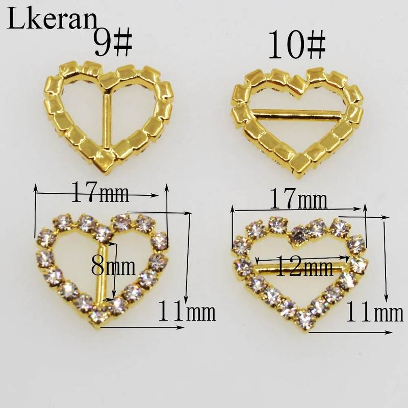 Visoka kvaliteta! 10kom Pozivnica sa zlatnim dijamantom Vrpca klizna kopča za Vrpce Potrepštine za vjenčanje Umotavanje poklona Mašna za kosu Centar