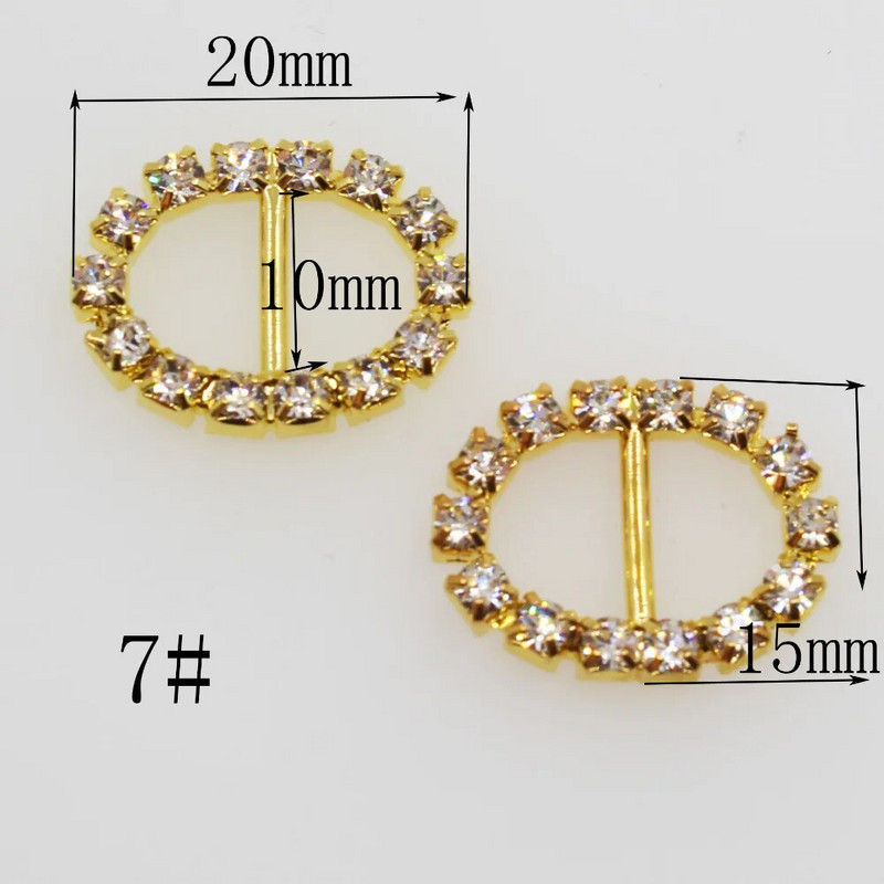 Visoka kvaliteta! 10kom Pozivnica sa zlatnim dijamantom Vrpca klizna kopča za Vrpce Potrepštine za vjenčanje Umotavanje poklona Mašna za kosu Centar