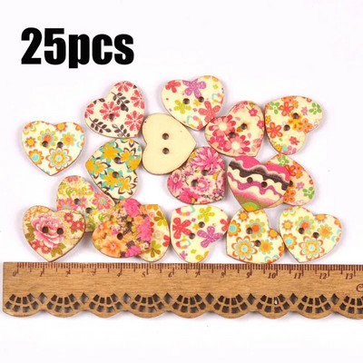 Starinski mješoviti oslikani drveni gumbi za rukotvorine Scrapbooking Šivanje gumba za odjeću DIY pribor za dječju odjeću 15-35 mm M1893