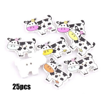 Starinski mješoviti oslikani drveni gumbi za rukotvorine Scrapbooking Šivanje gumba za odjeću DIY pribor za dječju odjeću 15-35 mm M1893