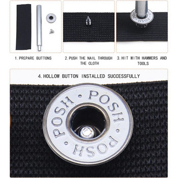 10 бр. 17 мм бронзови модни кухи метални месингови копчета за дънки Копче за дръжка за облекло, шиене на дрехи Аксесоари, ръчно изработени