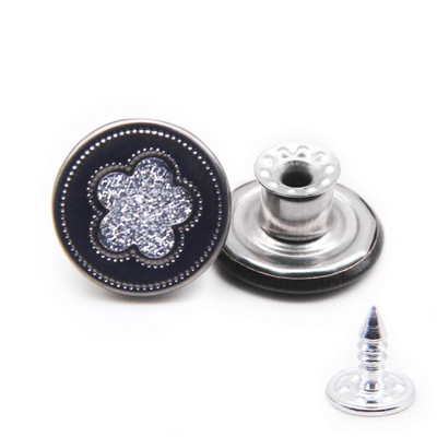 10 τμχ 17 χιλιοστά Bronze Fashion Hollow Μεταλλικό ορείχαλκο τζιν Κουμπιά κουμπιά για μπάντες ρούχων ράψιμο ρούχων Αξεσουάρ Χειροποίητο