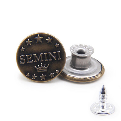 10 τμχ 17 χιλιοστά Bronze Fashion Hollow Μεταλλικό ορείχαλκο τζιν Κουμπιά κουμπιά για μπάντες ρούχων ράψιμο ρούχων Αξεσουάρ Χειροποίητο