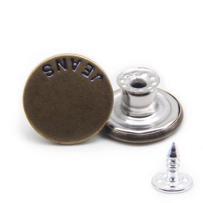 10 τμχ 17 χιλιοστά Bronze Fashion Hollow Μεταλλικό ορείχαλκο τζιν Κουμπιά κουμπιά για μπάντες ρούχων ράψιμο ρούχων Αξεσουάρ Χειροποίητο