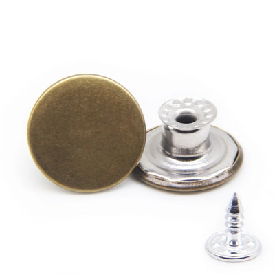 10 τμχ 17 χιλιοστά Bronze Fashion Hollow Μεταλλικό ορείχαλκο τζιν Κουμπιά κουμπιά για μπάντες ρούχων ράψιμο ρούχων Αξεσουάρ Χειροποίητο