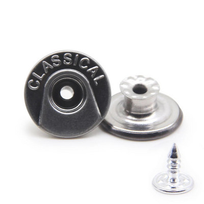 10 τμχ 17 χιλιοστά Bronze Fashion Hollow Μεταλλικό ορείχαλκο τζιν Κουμπιά κουμπιά για μπάντες ρούχων ράψιμο ρούχων Αξεσουάρ Χειροποίητο